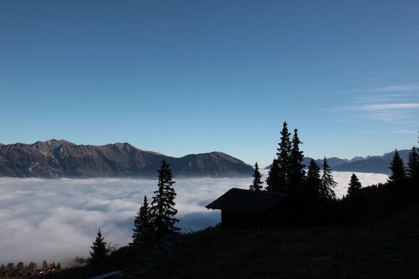 Die Axalp über dem Nebelmeer